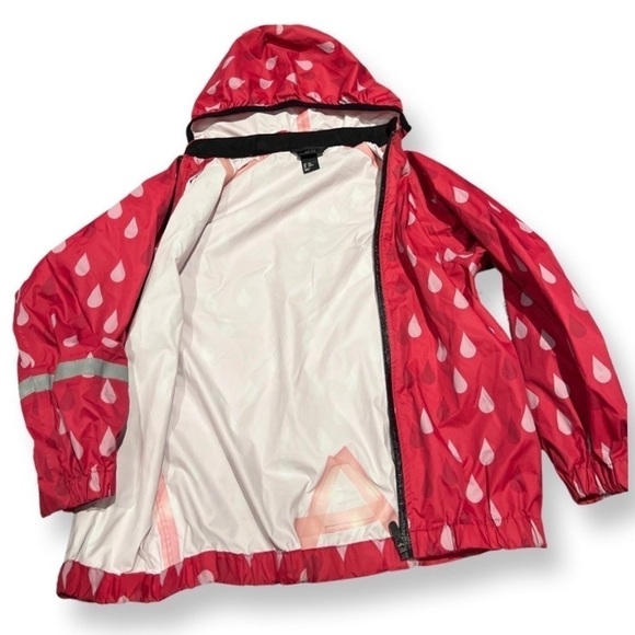 H&m Girls Pink Raincoat size 7-8 - Removeable Hood - Picture 11 of 13